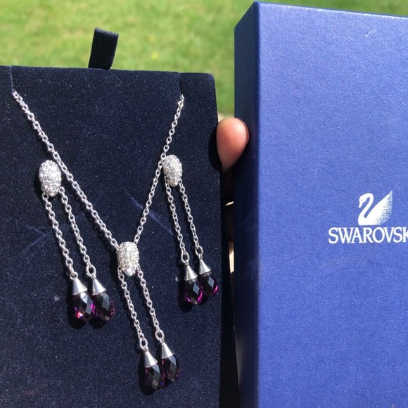 Swarovski amethyst drop earrings - Picture 13 of 13